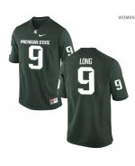 Women's Michigan State Spartans NCAA #9 Dominique Long Green Authentic Nike Stitched College Football Jersey FN32O75FO